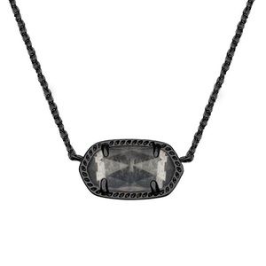Kendra Scott Mirror Rock Gunmetal Necklace